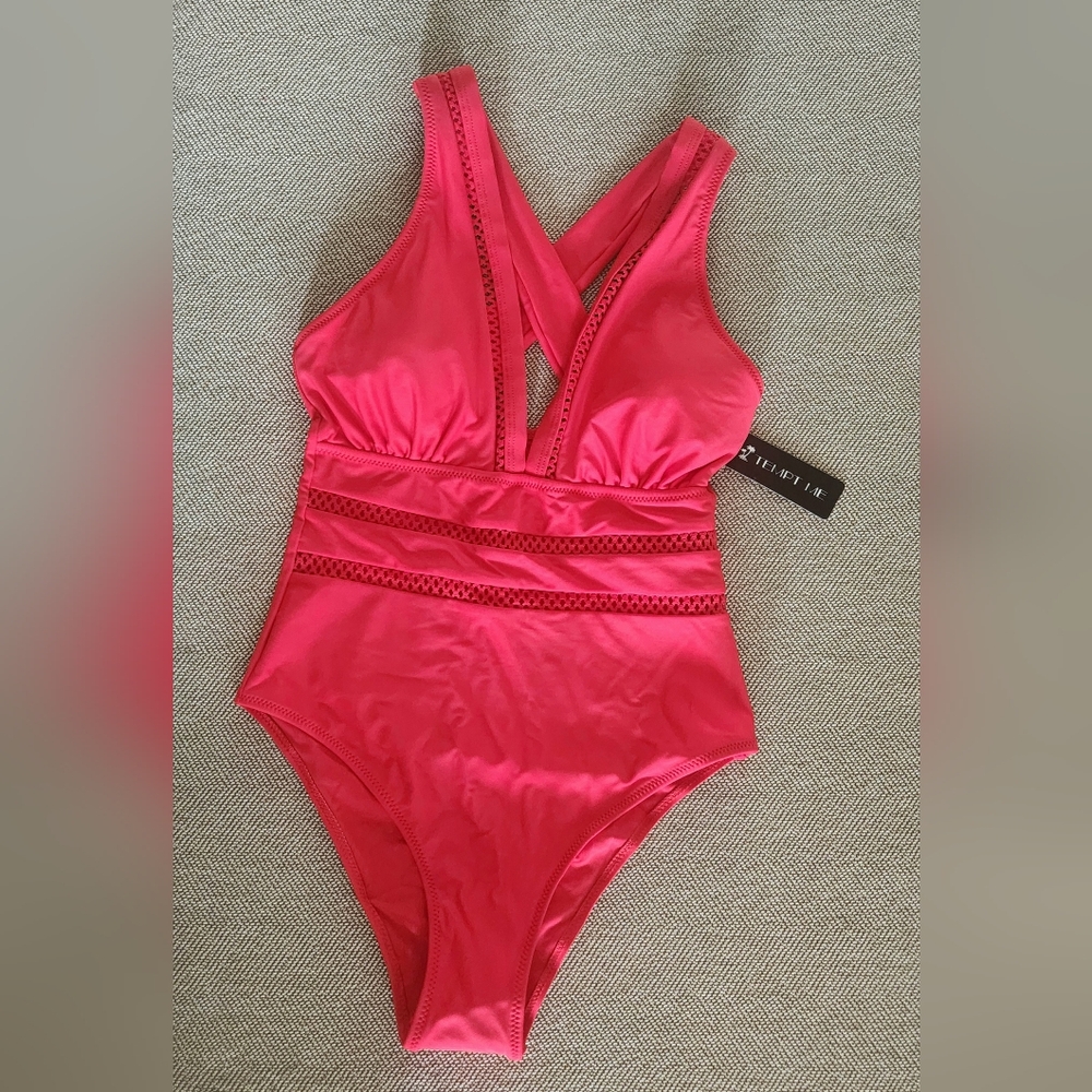 Tempt Me Women One Piece Swimsuit Plunge V Neck Bathing Suit